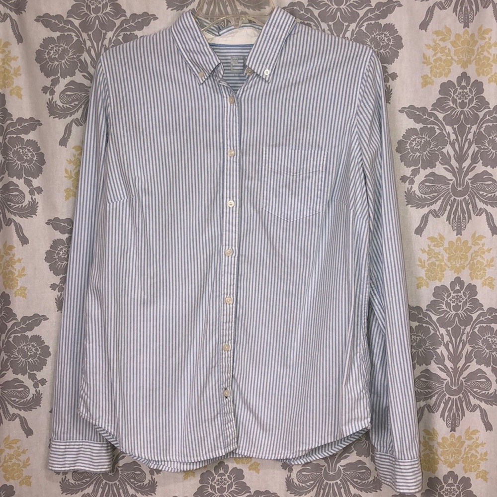 JCP Blue & White Button Down
